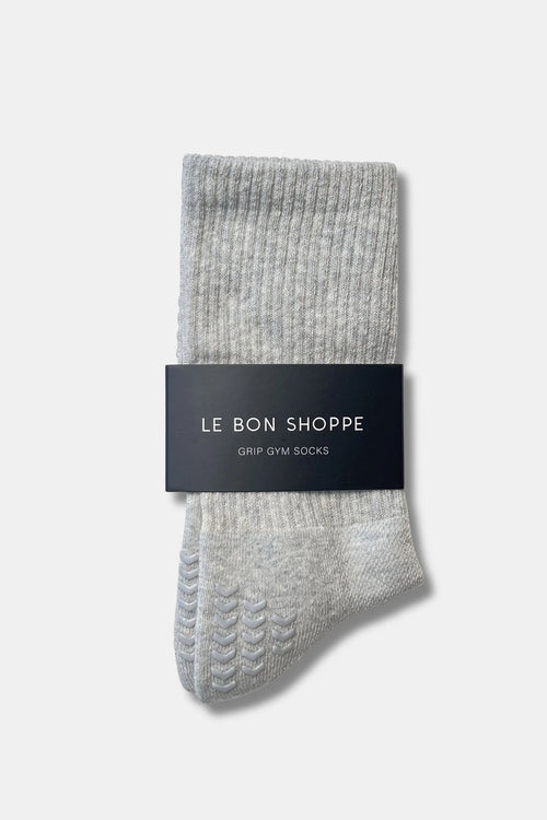 Le Bon Shoppe | Grip Gym Socks - Grey + Grey