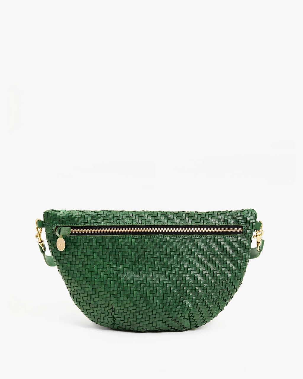 Clare V. | Grande Fanny - Evergreen Woven Zig-Zag