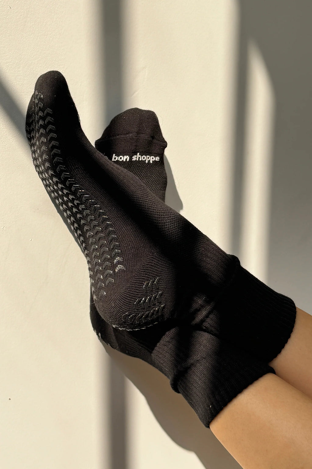 Le Bon Shoppe | Grip Gym Socks - Black + Black