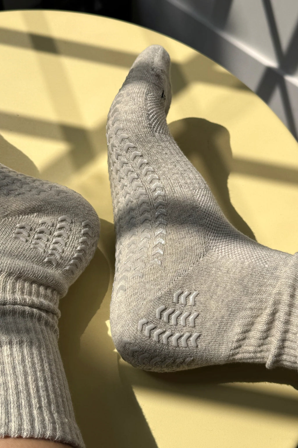 Le Bon Shoppe | Grip Gym Socks - Grey + Grey