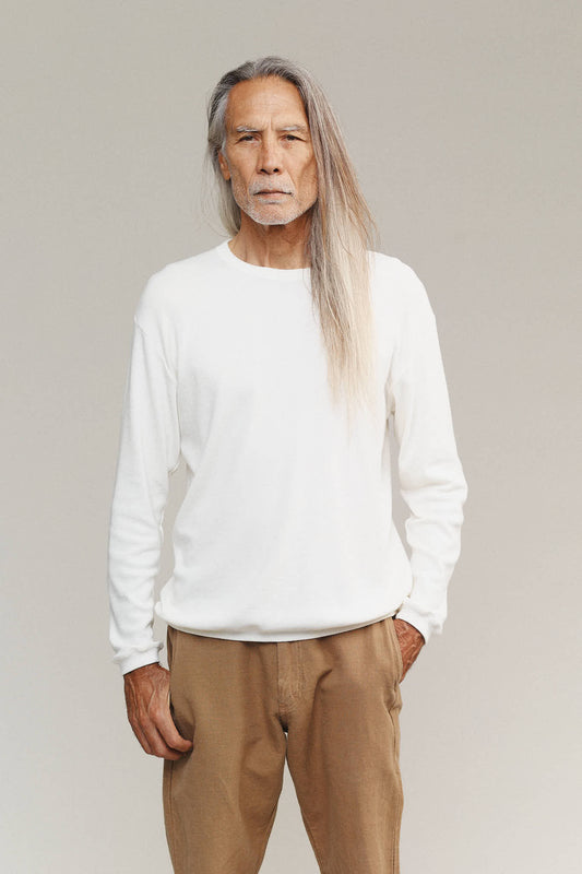 Jungmaven | Hamacho Long Sleeve T - Washed White