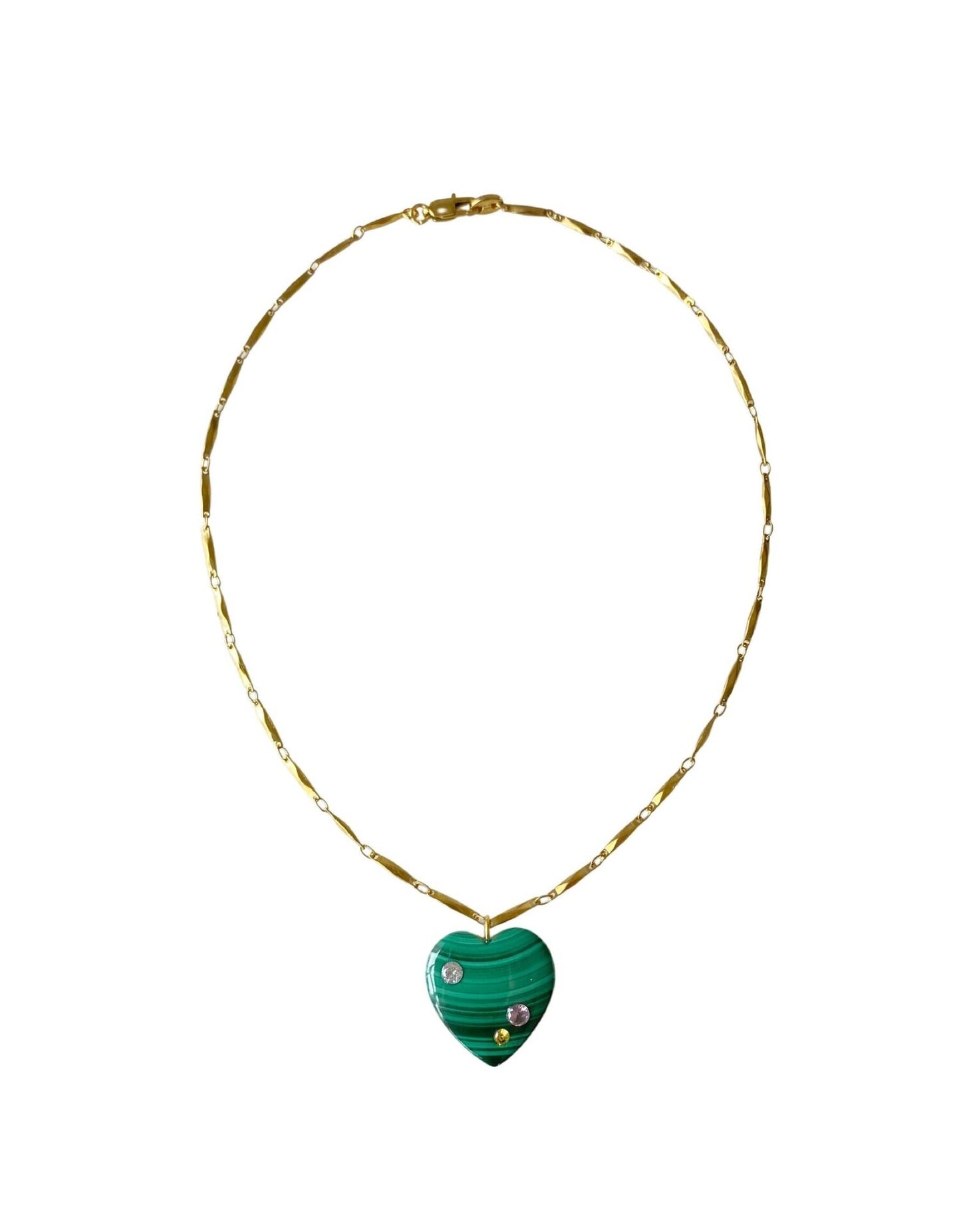 Notte | Heart To Heart Necklace - Malachite