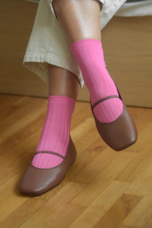 Le Bon Shoppe | Her Socks - Bright Pink