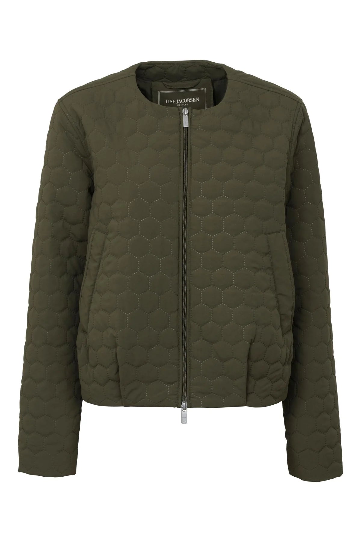Ilse Jaconsen | Honeycomb Short Quilted Bomber - Olive