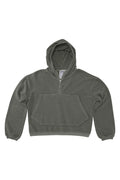 Jungmaven | Heathered Osprey Cropped Sweatshirt - Olive Green
