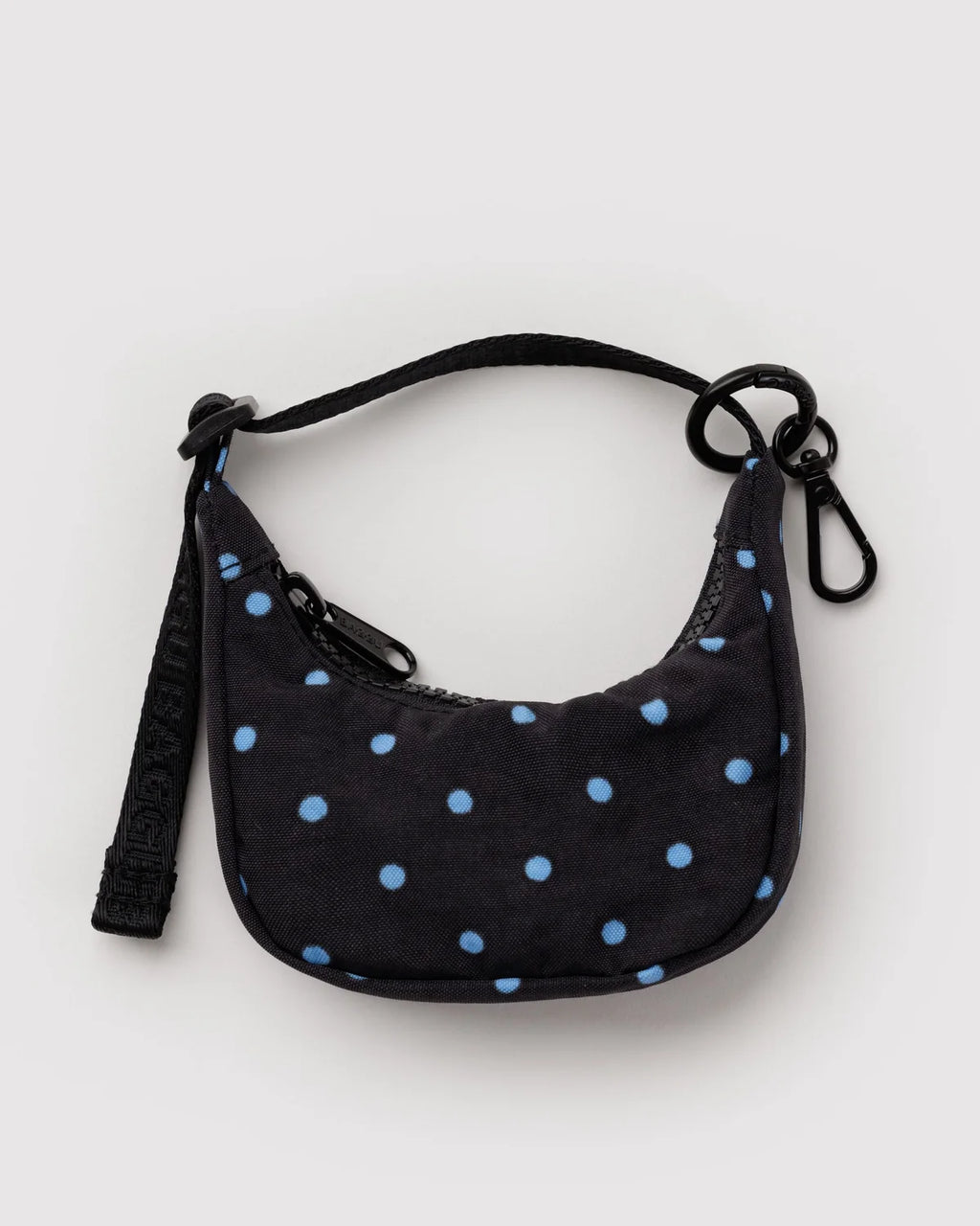 Baggu | Crescent Bag Charm - Black and Blue Dot