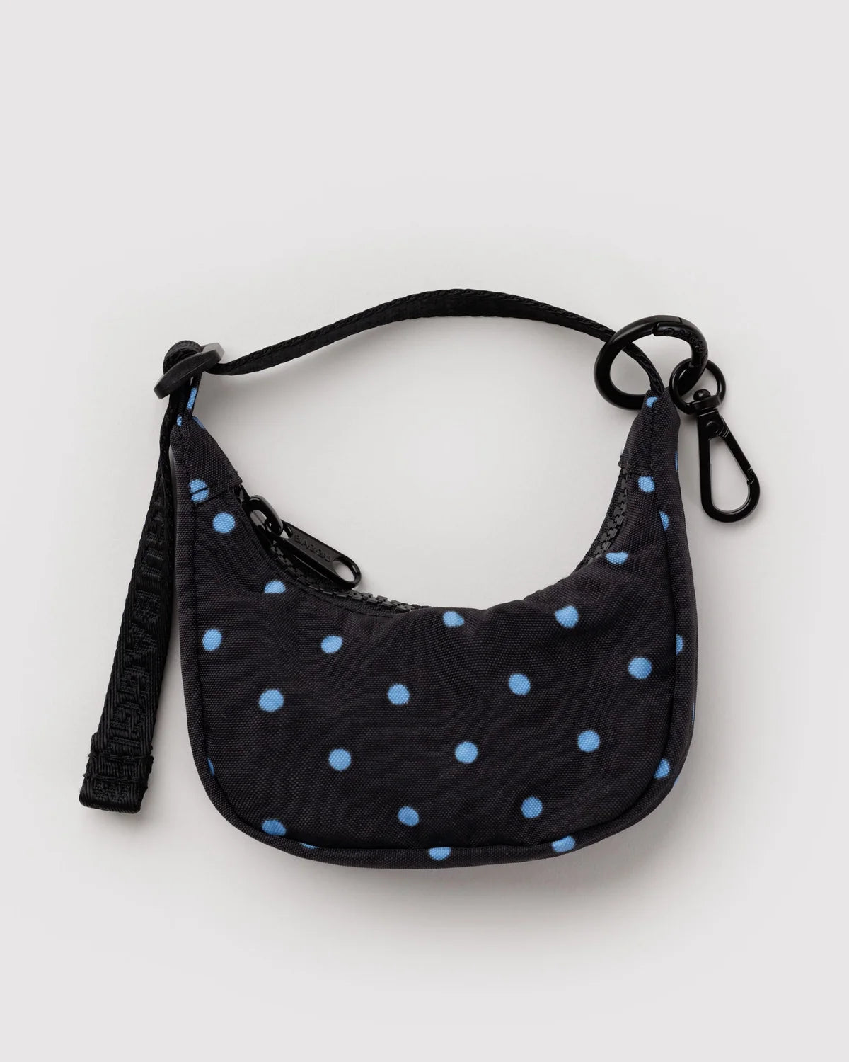 Baggu | Crescent Bag Charm - Black and Blue Dot