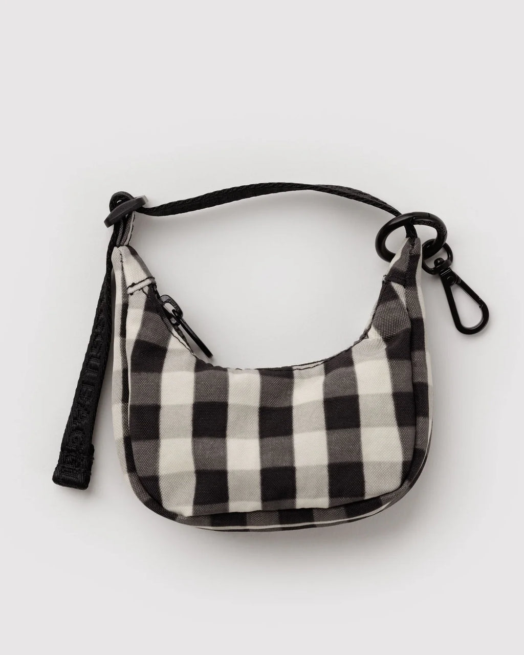 Baggu | Crescent Bag Charm - Black and Cream Gingham