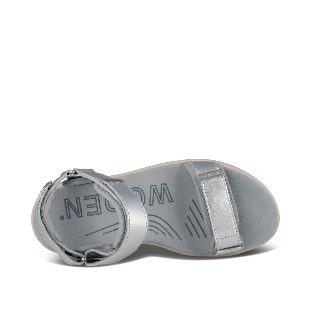 Woden | Line Sandals - Silver