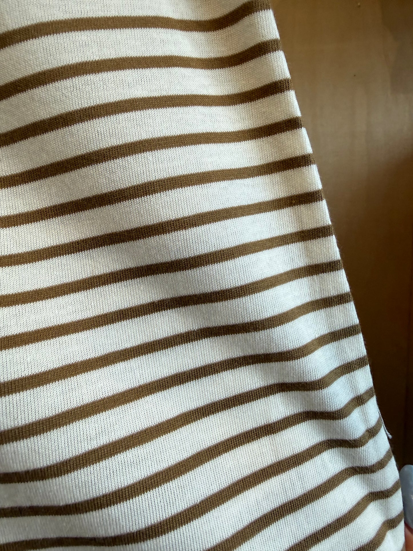 Yerse | Sleeveless Striped Basic T-shirt - Hunter Green