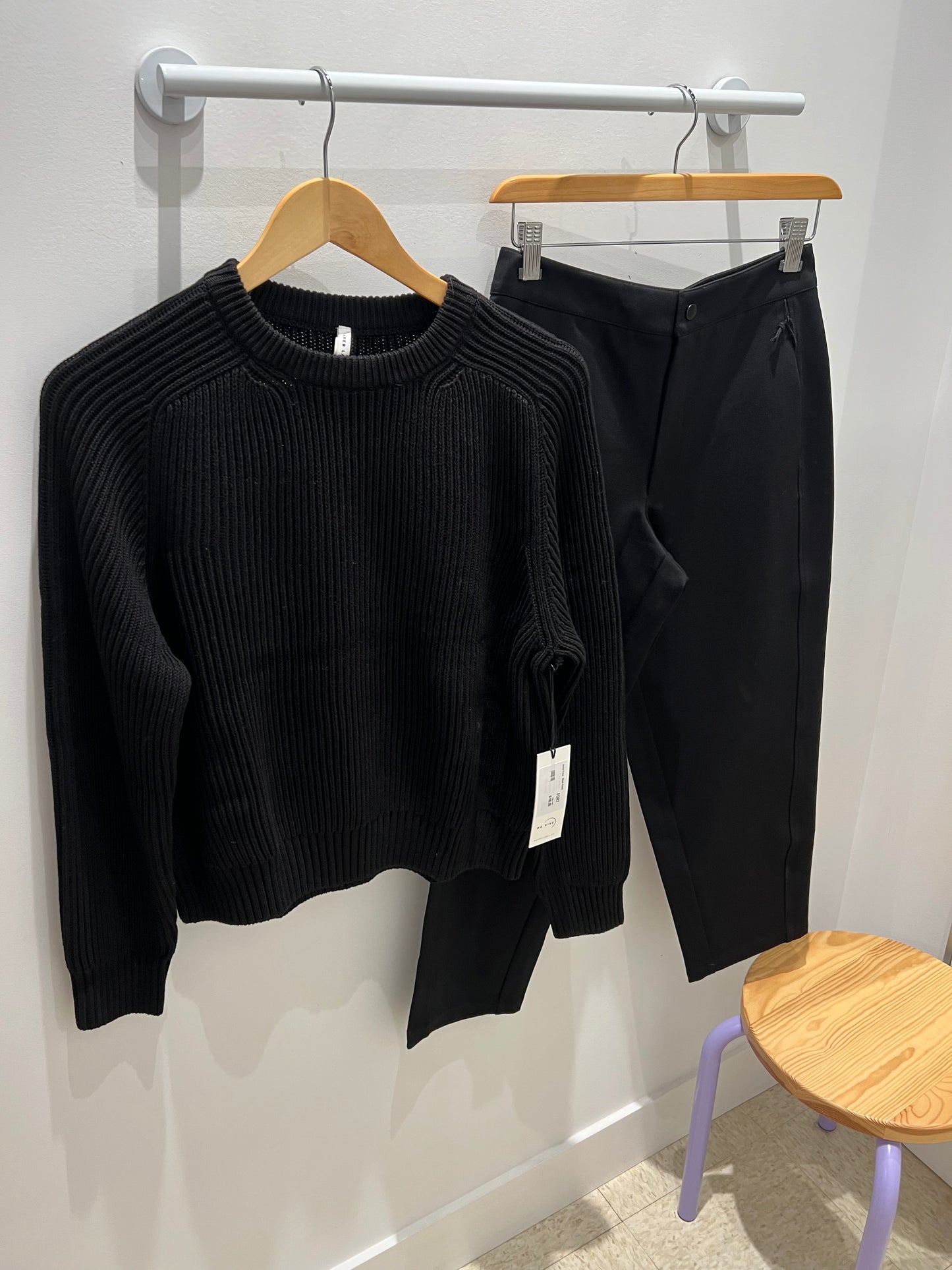 Paper Label | Avery Crew Neck Sweater - Black