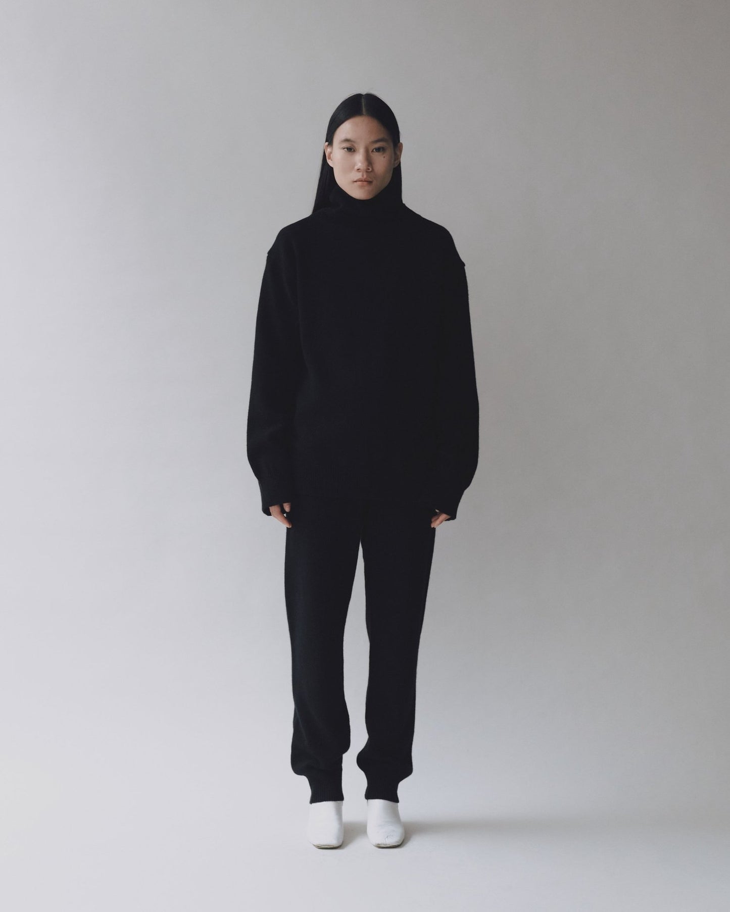 Mijeong Park | Cashmere Blend High Neck Knit - Black