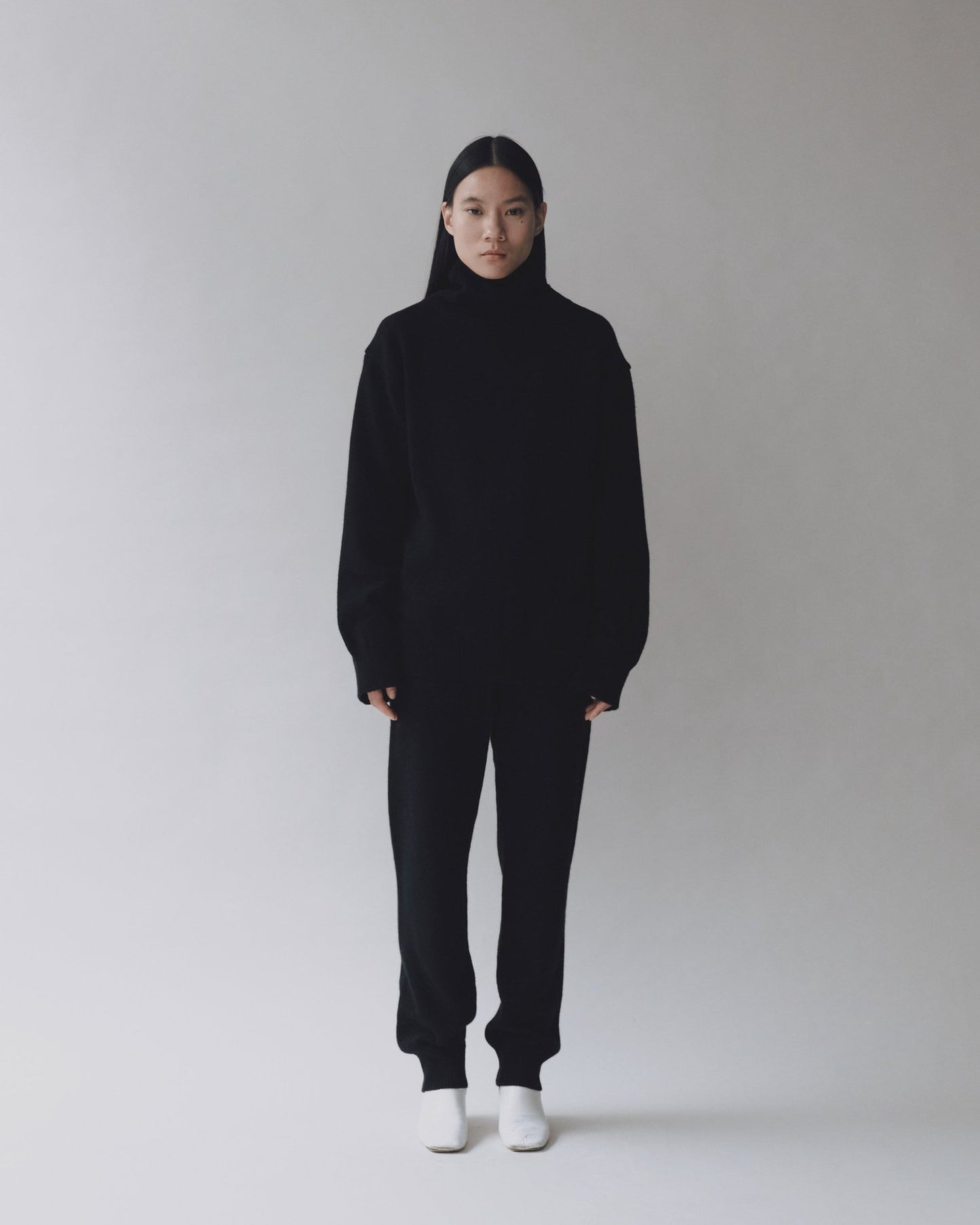 Mijeong Park | Cashmere Blend High Neck Knit - Black