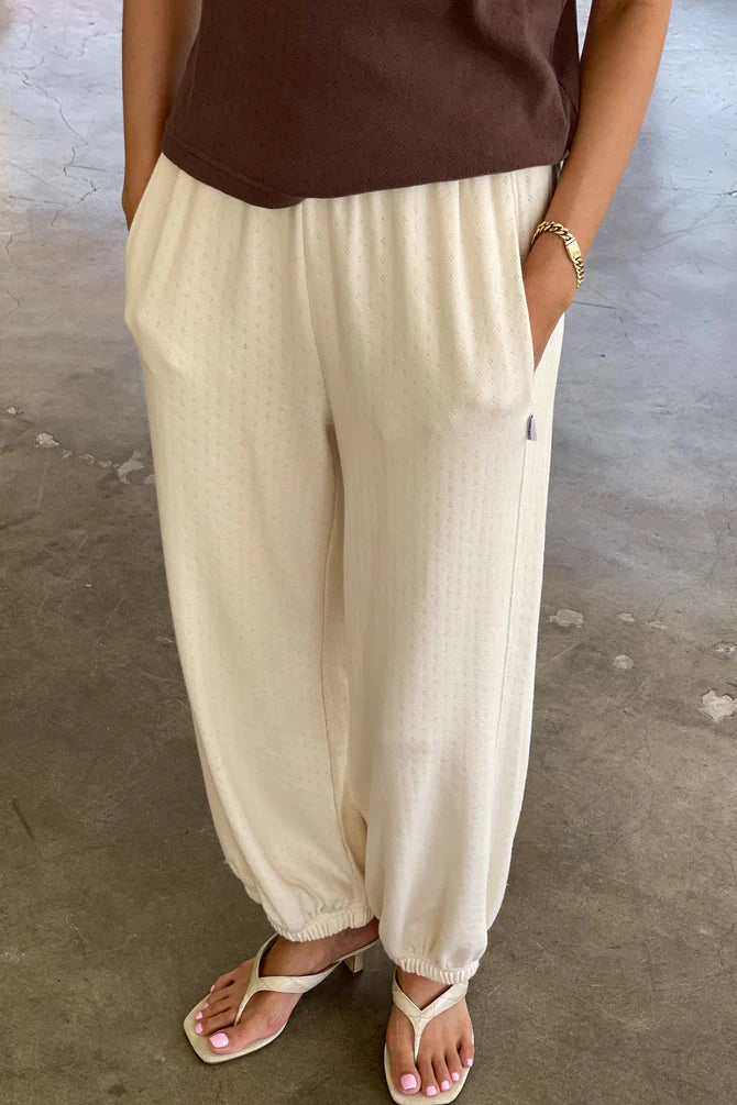 Le Bon Shoppe | Pointelle Balloon Pant - Naturel