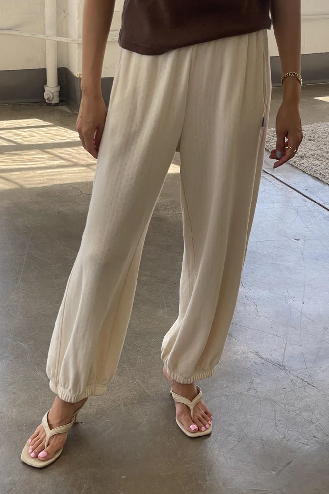 Le Bon Shoppe | Pointelle Balloon Pant - Naturel