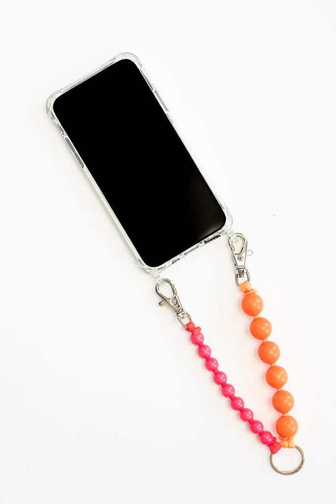 Ina Seifart | Doppel Handykette Phone Holder Short - Neon Orange/Pink