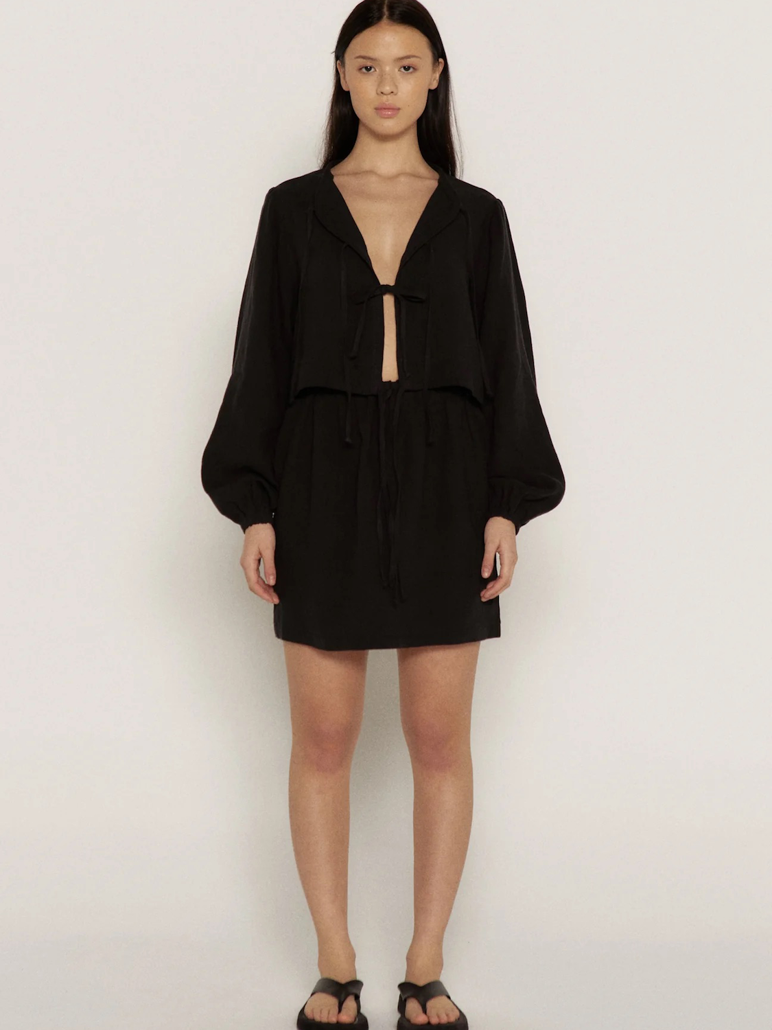 Boheme Goods | the Mini Skirt - Black Linen