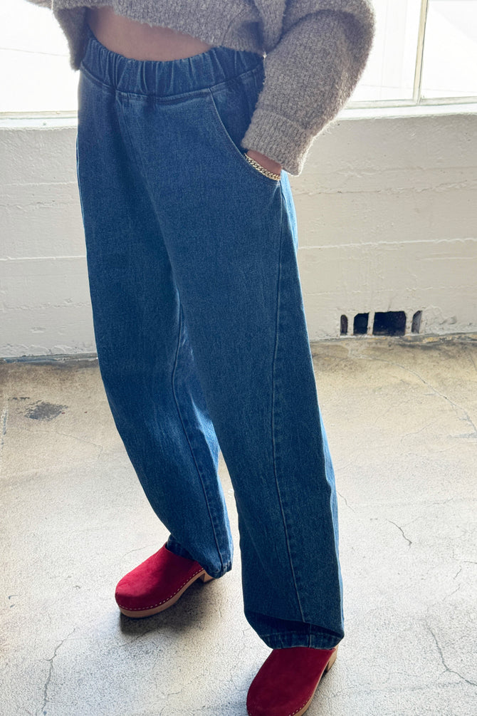 Le Bon Shoppe | LONG Arc Pants - Blue Denim