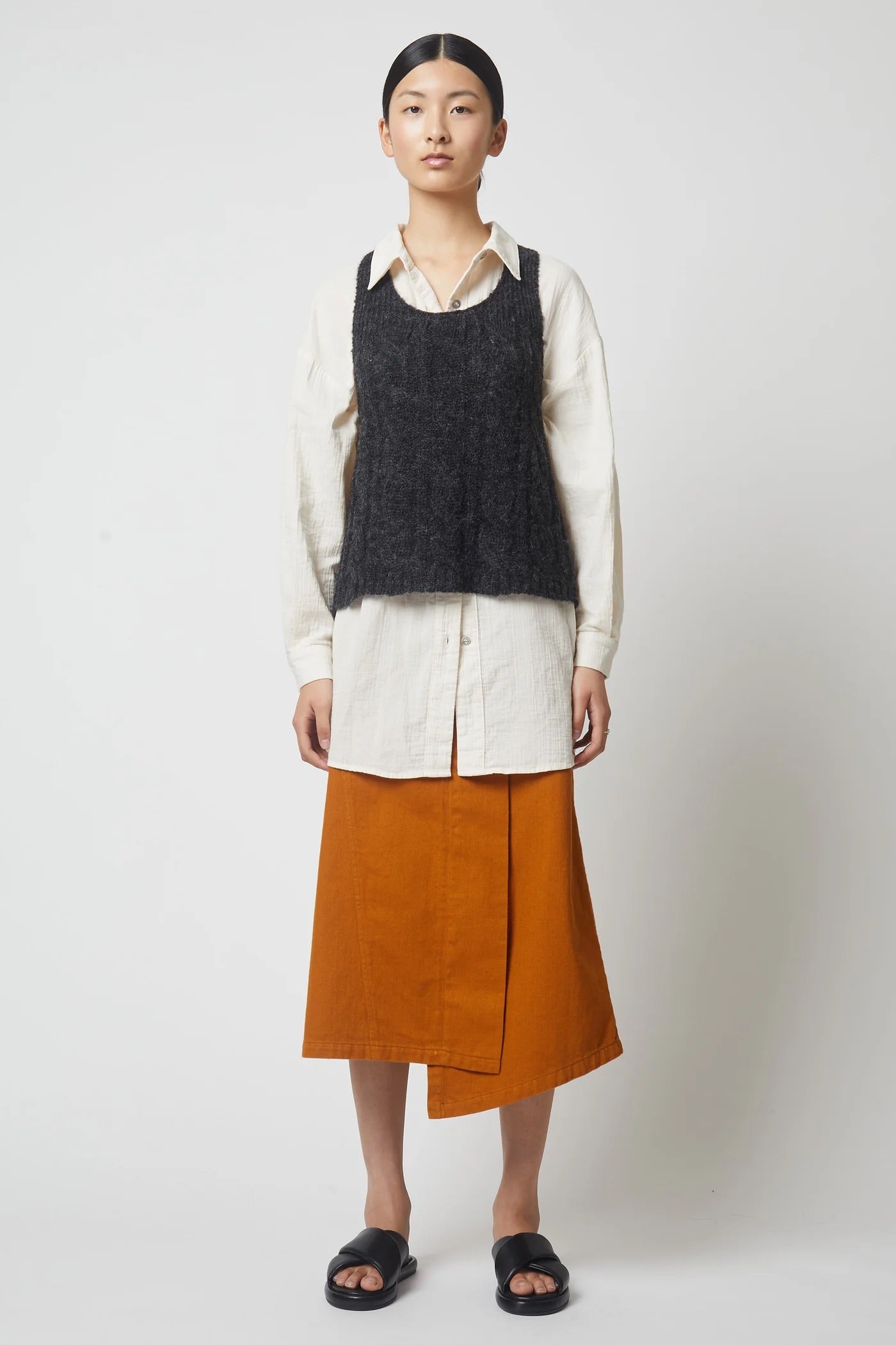 Atelier Delphine | Nadja Sweater Tank - Charcoal