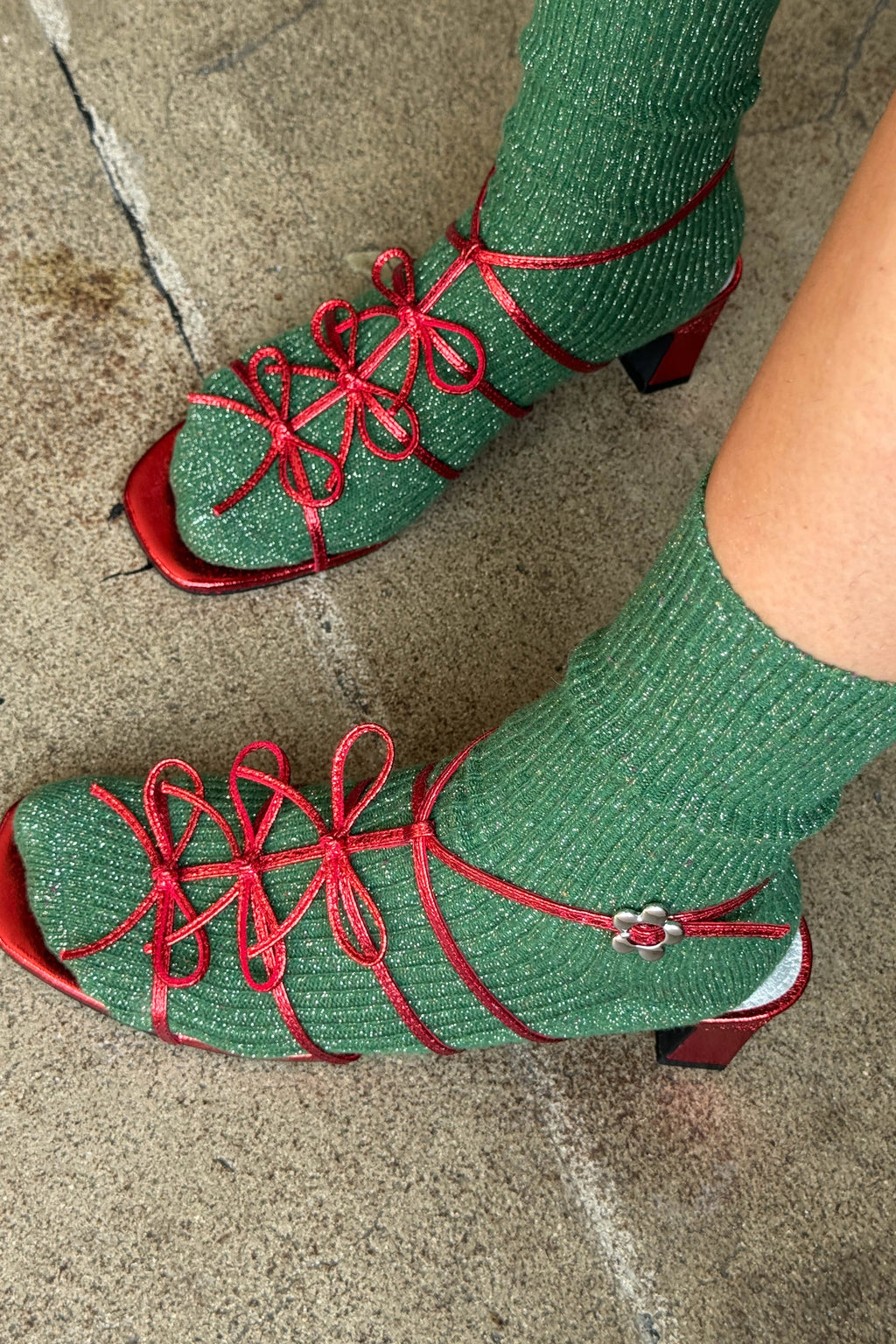 Le Bon Shoppe | Winter Sparkle Socks - Evergreen