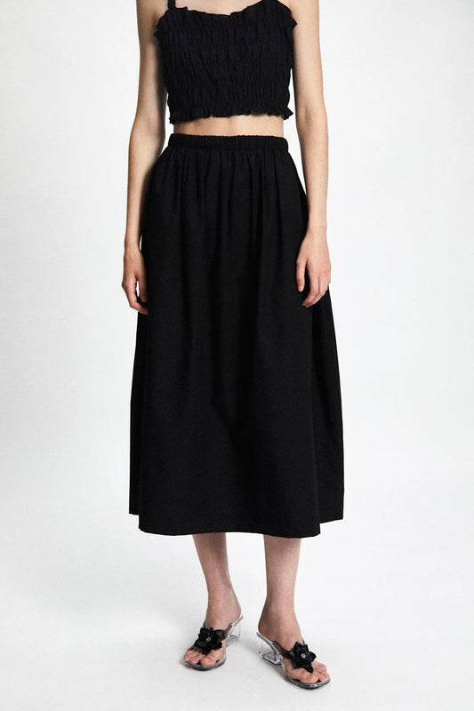 Rita Row | Sol Poplin Skirt - Black