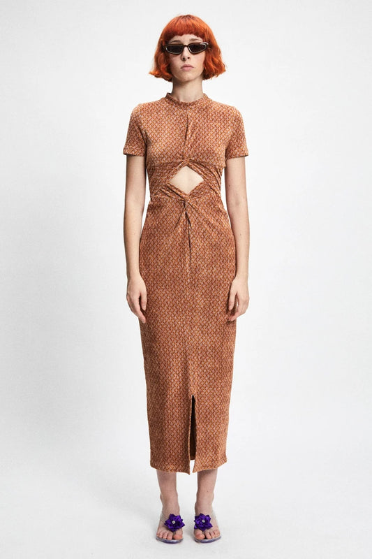 Dresses  Womens 4FASHION Stone Structured Contour Rib Halterneck Scoop  Maxi Dress – Marimba Morales