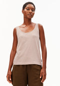 ARMEDANGELS | Minaami Lita Top - Oatmilk/Cinnamon Dust