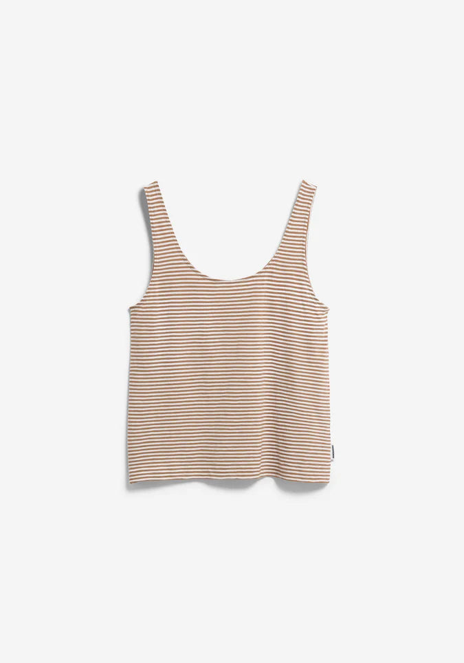 ARMEDANGELS | Minaami Lita Top - Oatmilk/Cinnamon Dust
