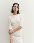 Mijeong Park | Scoop Back Ribbed Top - Ivory