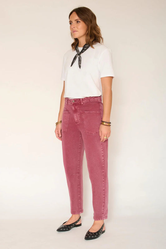 MKT Studio | Patras Pacific Drill Jeans - Ruby