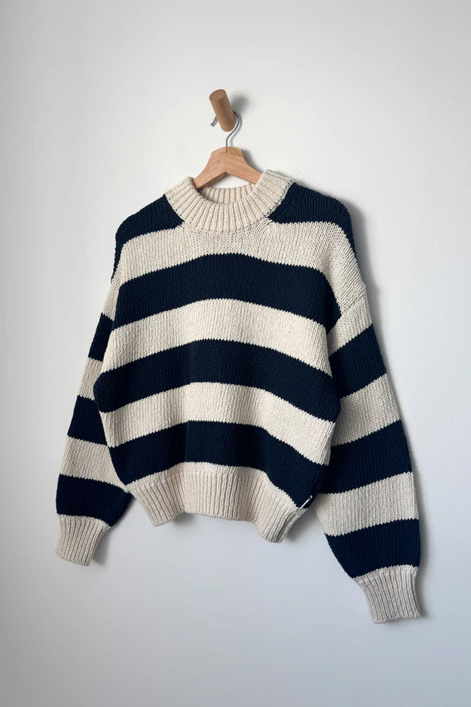 PRE-ORDER | Le Bon Shoppe | Zoe Cotton Sweater - Navy Stripe