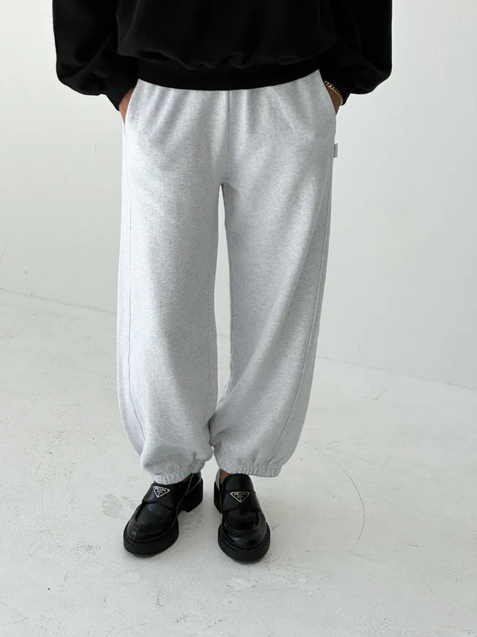Le Bon Shoppe | French Terry Balloon Pants - Icy Grey