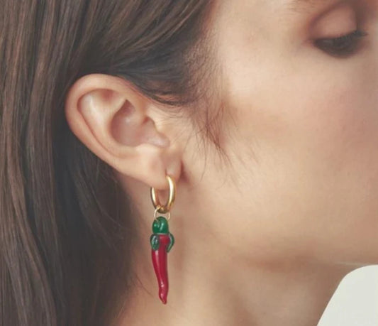 Sandralexandra | Jalapêno Ear Pair - Red