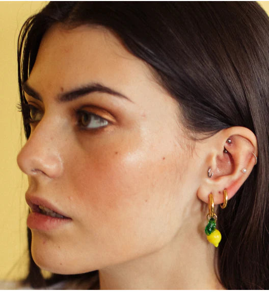 Sandralexandra | Lemon Glass Ear Pair - Lemon