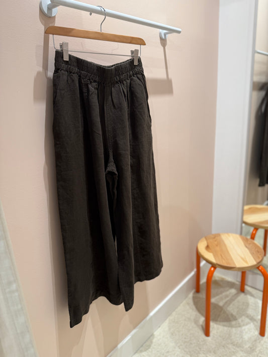 Naïf | Domi Pant - Heavyweight Washed Linen - Black Tea