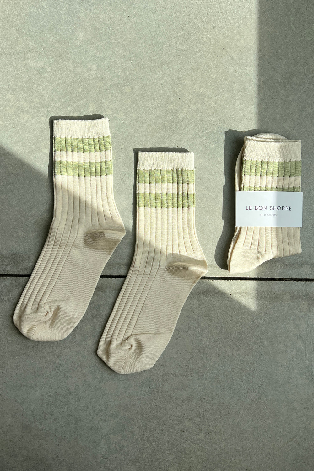 Le Bon Shoppe | Her Varsity Socks - Guacamole