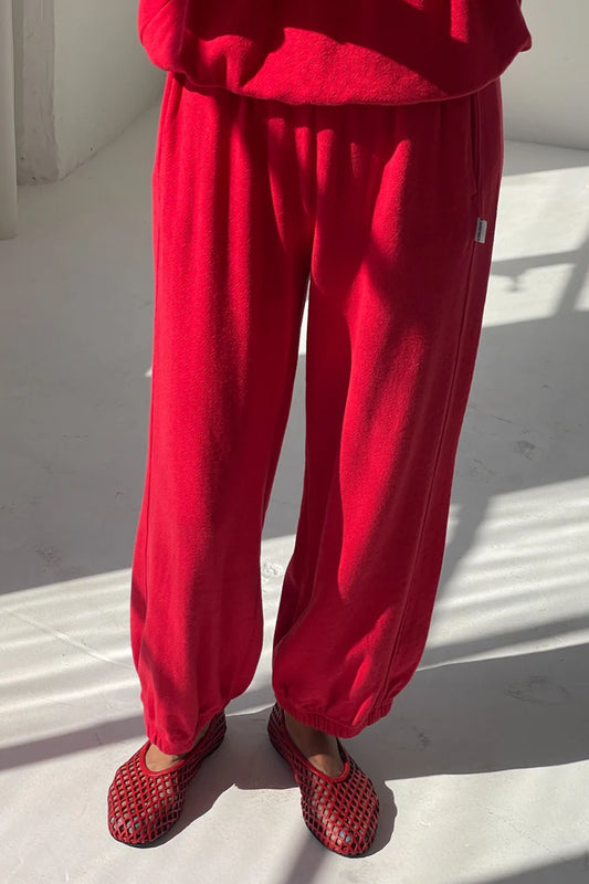 PRE-ORDER | Le Bon Shoppe | Pointelle Balloon Pant - Red Apple