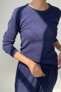 Le Bon Shoppe | Pointelle Fundamental Tee - Navy