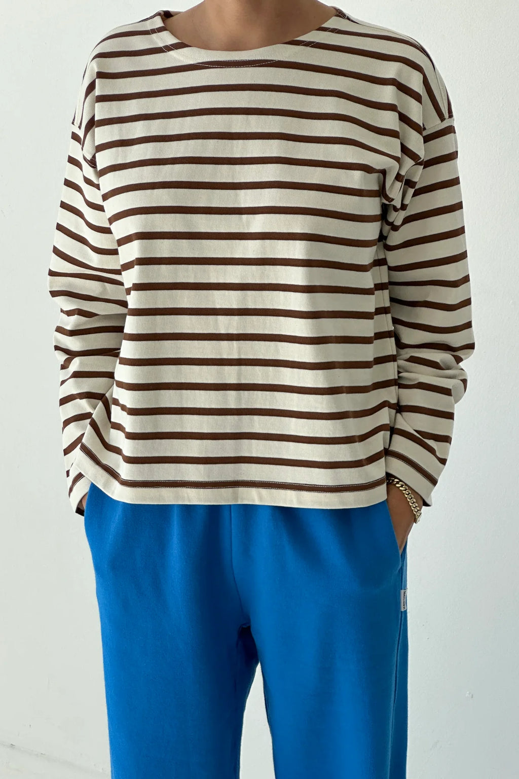 Le Bon Shoppe | Sailor Top - Coffee Stripe