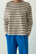 Le Bon Shoppe | Sailor Top - Coffee Stripe