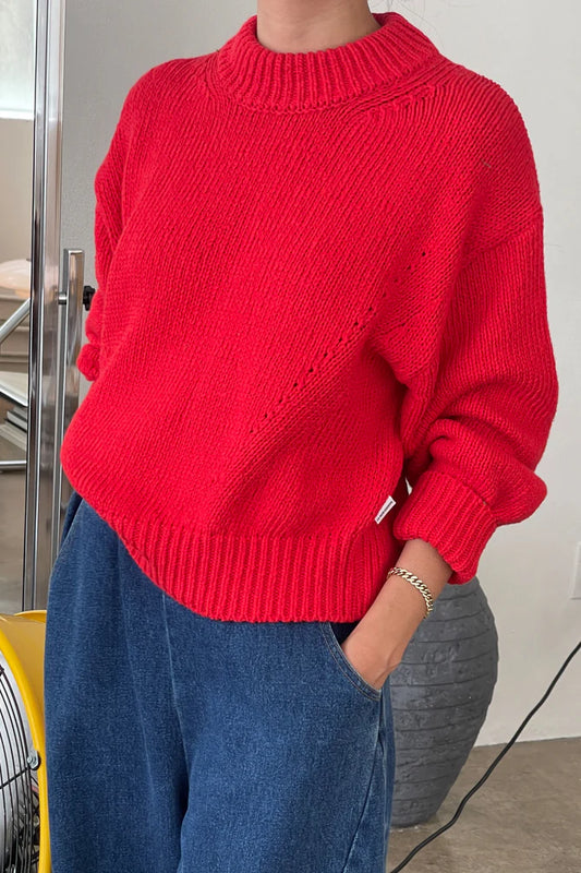 PRE-ORDER | Le Bon Shoppe | Zoe Cotton Sweater - Chilli