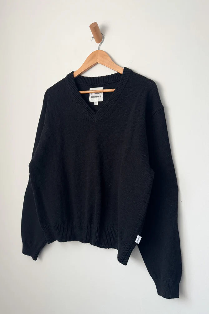 PRE-ORDER | Le Bon Shoppe | Gabby Cotton Sweater - Black