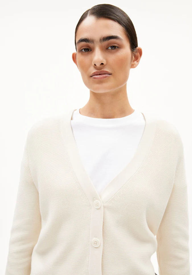 ARMEDANGELS | Menaal Links Links Cardigan - Oatmilk