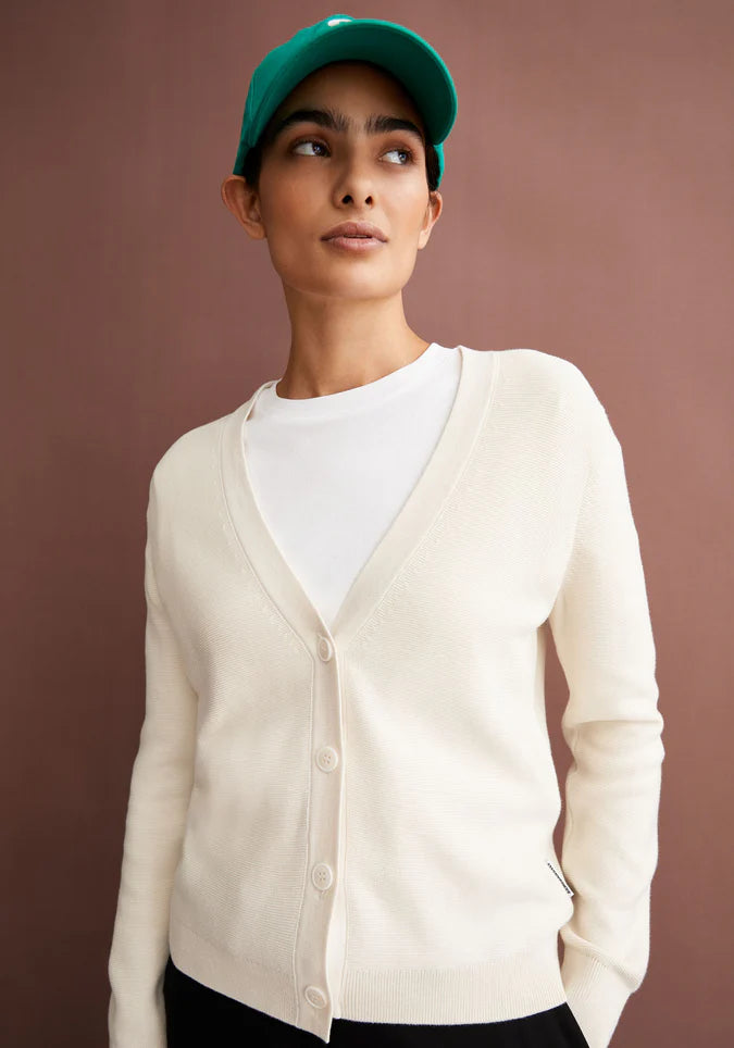 ARMEDANGELS | Menaal Links Links Cardigan - Oatmilk