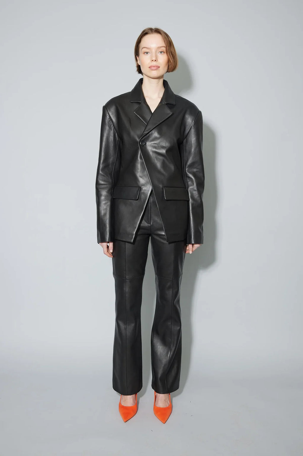 Oval Square | Luxury Leather Blazer