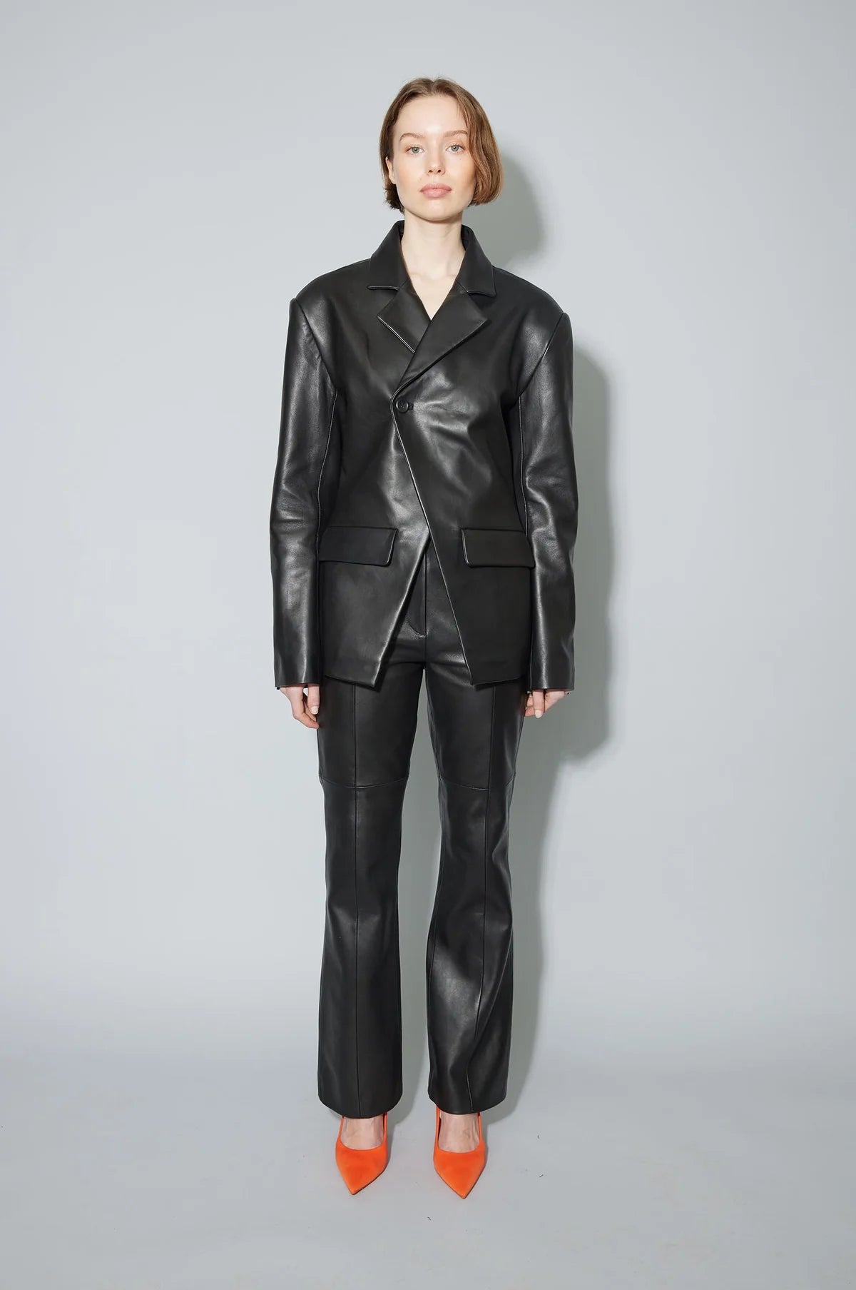 Oval Square | Luxury Leather Blazer