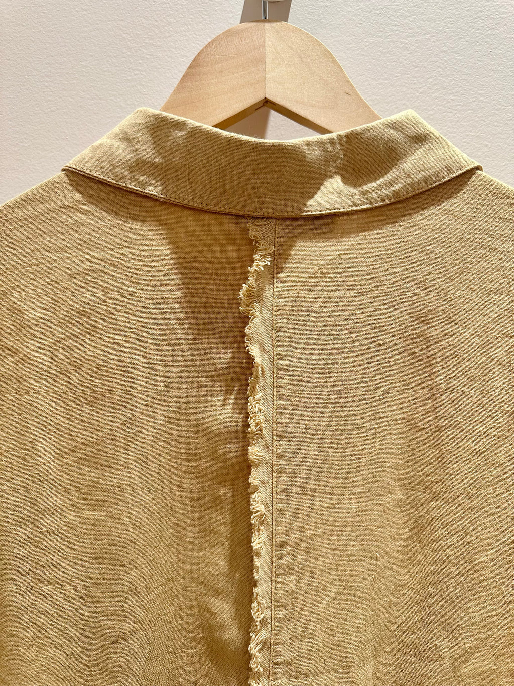 Astrid | Woven Shirt, Linen - Caramel