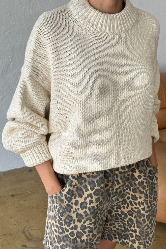 PRE-ORDER | Le Bon Shoppe | Zoe Cotton Sweater - Naturel