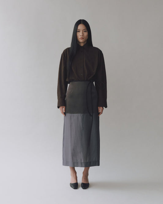 Mijeong Park | Semi Sheer Skirt - Dark Gray