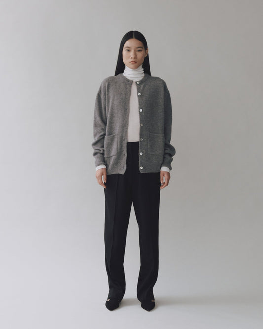 Mijeong Park | Alpaca Blend Relaxed Cardigan - Gray